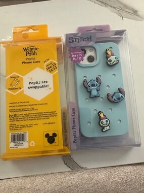 Disney Stitch Light Blue Popitz Swappable Charm Phone Case